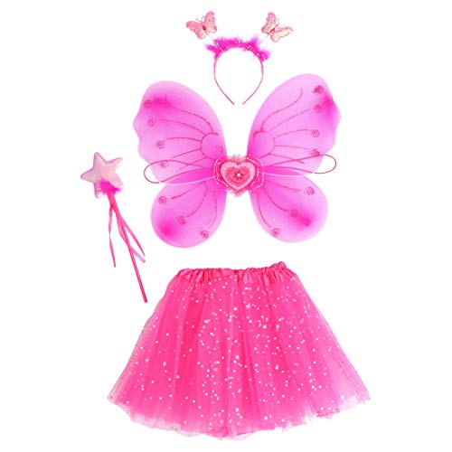 Disfraz de hada de princesa de Soimiss, juego de disfraz de mariposa con vestido, alas y cinta para el pelo, regalos para niños, Halloween, Dress Up Party Entrega