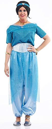 Disfraz de Princesa Jasmín Azul para mujer