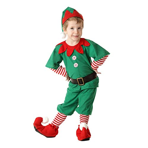 Disfraz Elfo Conjunto,Kit Disfraz Elfo,Disfraz DuenNaviño para Niños Y Adultos,Ropa Cosplay para Accesorios Disfraces Fiesta Navidad Carnaval Y Cosplay