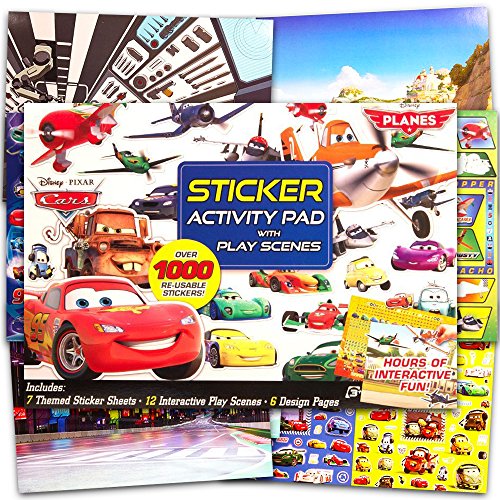 Disney Cars Stickers and Activity Book Set (Over 1000 Stickers, 12 Play Scenes and More)