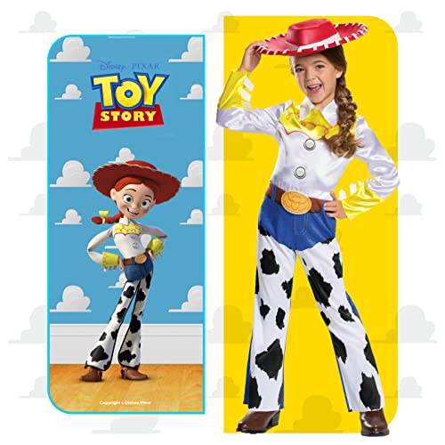 Disney Deluxe Oficial - Disfraz Jessie Toy Story Niña, Disfraz Vaquera Niña, Disfraz Cowgirl Niña, Disfraz Toy Story Niña, Disfraces Toy Story, Disfraz Carnaval Niña Halloween Talla S