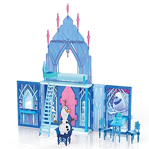 Disney Frozen, Palacio portátil de Hielo de Elsa, Castillo de Juguete, Casa de muñecas, A Partir de 3 años, Multicolor