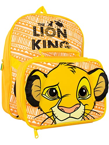 Disney Niños Mochila y bolsa de almuerzo Lion King Amarillo