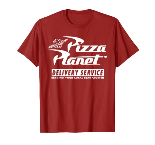 Disney PIXAR Toy Story Pizza Planet Delivery Service Red Camiseta