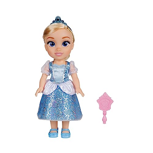Disney Princesas Amiga Cenicienta Grande para Niñas – Muñeca de 38 cm de Altura Que Incluye Vestido, Zapatos y Tiara Extraíbles – Muñeca con Preciosos Detalles para niñas con 3 años +