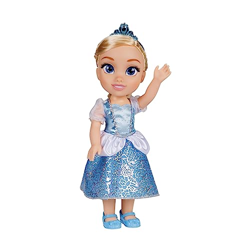 Disney Princesas Amiga Cenicienta Grande para Niñas – Muñeca de 38 cm de Altura Que Incluye Vestido, Zapatos y Tiara Extraíbles – Muñeca con Preciosos Detalles para niñas con 3 años +