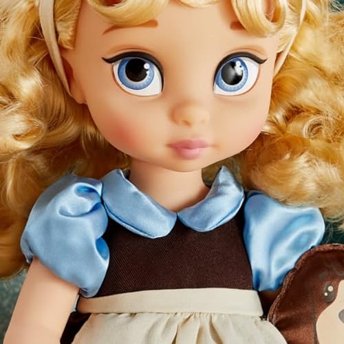 Disney Store: muñeca coleccionable de princesa niña de La Cenicienta, 39 cm, pelo enraizado, traje y zapatos realistas, juguete de Bruno en raso acolchado, para mayores de 3 años