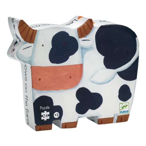 Djeco - DJ07205 - Puzzle - Vacas Constitución - Puzzle Silueta Las Vacas, Juguete Puzzle A Partir de 4 años