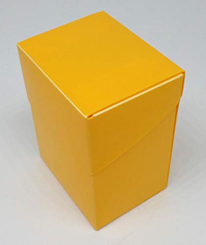 docsmagic.de 8 x Deck Box Full Yellow + Card Divider - Caja Amarillo - PKM YGO MTG