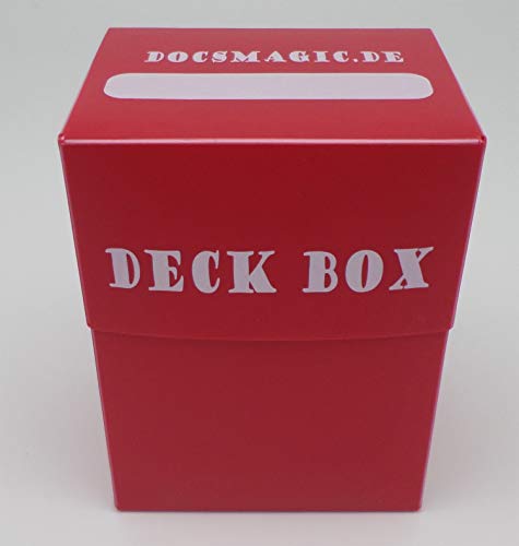 docsmagic.de Deck Box + 60 Mat Red Sleeves Small Size - Mini Caja & Fundas Roja - YGO