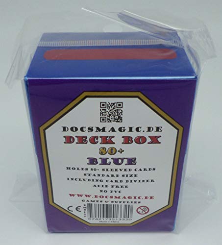 docsmagic.de Deck Box Blue + Card Divider - Caja Azul - PKM - YGO - MTG