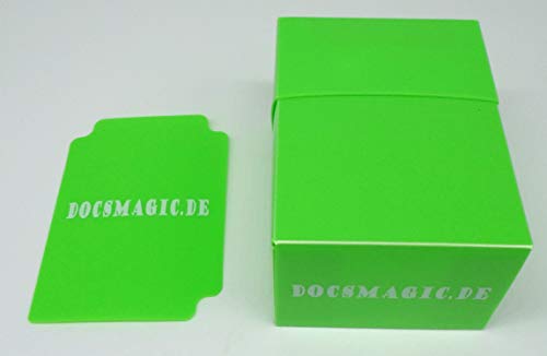 docsmagic.de Deck Box Full + 100 Double Mat Light Green Sleeves Standard - Caja & Fundas Verde Claro - PKM MTG