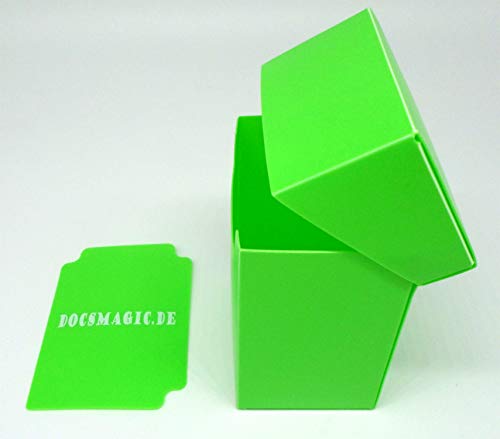 docsmagic.de Deck Box Full + 100 Double Mat Light Green Sleeves Standard - Caja & Fundas Verde Claro - PKM MTG
