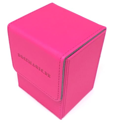 docsmagic.de Premium Magnetic Flip Box (80) Pink + Deck Divider - MTG PKM YGO - Caja Rosa