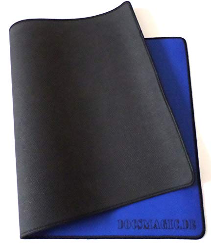 docsmagic.de Premium Playmat Blue - 60 x 34 cm Stitched 3mm - Tapete de Juego Azul