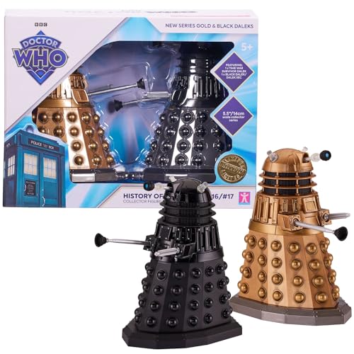 Doctor Who - History of the Daleks #16#17 Gold 2005 (Time War Survivor) y Black Figures Collector Set #402029 Edición Limitada + Exclusivo MWT TC