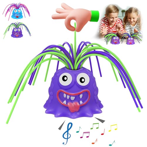 DONGTATA Juguetes de monstruo gritando mientras tira del pelo (púrpura)