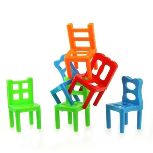 Donubiiu Chairs Stacking Tower Balancing Game, Stack Attack Game,Stacking Chairs Game,Chair Stacking Game,Mini Chairs Stacking Game Balancing Toys for Kids (96pcs)