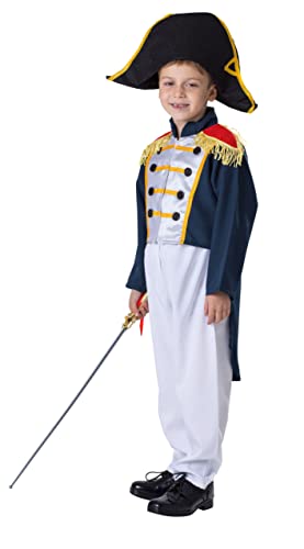 Dress Up America Conjunto de vestuario general colonial histórico para niños