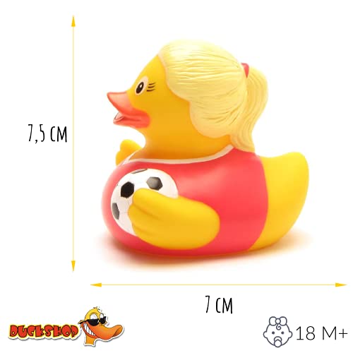Duck Shop I Patito jugadora de fútbol I Pato – L: 8 cm
