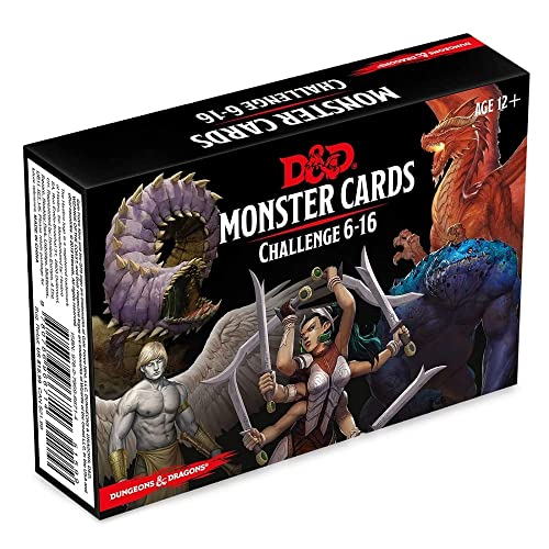 Dungeons & Dragons Spellbook Cards: Monster Cards, Challenge 6-16 (D&D Accessory -Versión en Inglés)