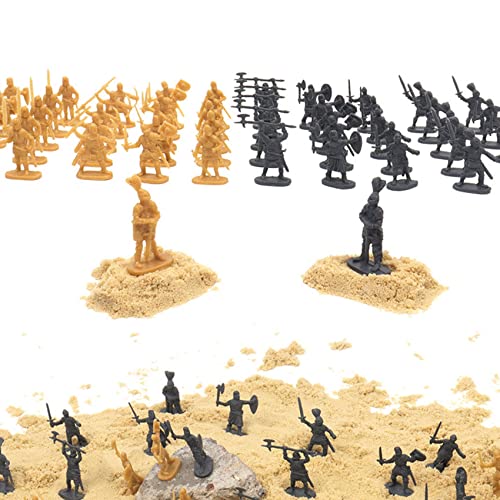Dyspnea 1:72 200 / Set Figuras de PláStico de Soldado Antiguo Soldados Arcaicos Hombres EspadachíN de AccióN DIY Escena de Guerra Juguetes Gris