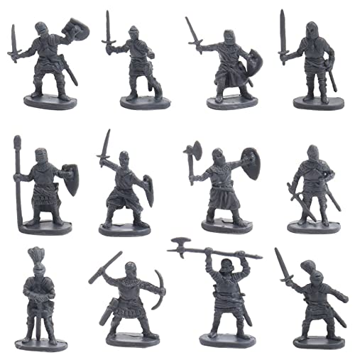 Dyspnea 1:72 200 / Set Figuras de PláStico de Soldado Antiguo Soldados Arcaicos Hombres EspadachíN de AccióN DIY Escena de Guerra Juguetes Gris