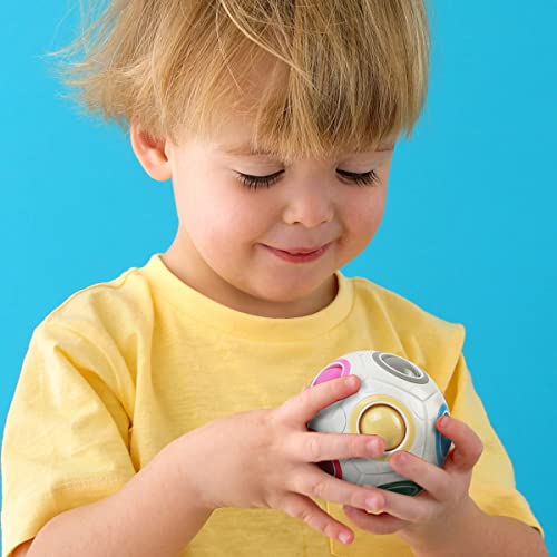 EACHHAHA 2 Pack Magic Rainbow Ball, Bola Magica 3D Puzzle Ball para Niños y Adultos (Blanco + Blanco)