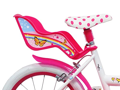 Eden Bikes Unicorn-16 Bicicleta Infantil Unicornio, Niños, Blanco y Rosa, 16''