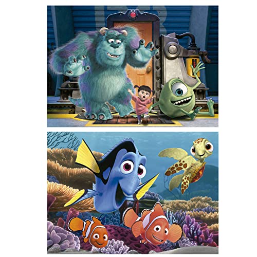 Educa - Disney Pixar | Set de 2 Puzzles Infantiles con 20 Piezas. Medida aproximada una Vez montado: 28 x 20 cm. Compuesto por Grandes Piezas Perfectamente acabadas. A Partir de 4 años (19673)
