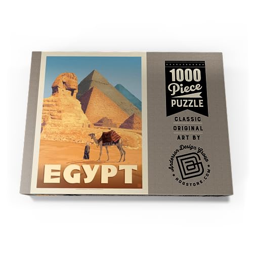 Egipto: Pirámides Y Gran Esfinge, Póster De Época - Premium 1000 Piezas Puzzles - Colección Especial MyPuzzle de Anderson Design Group