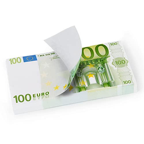EIGHT4TWO® 100 x € 100 Dinero Juguete - Billetes de 100 Euros Falsos al 75% Dinero Real - Billetes Euros Falsos para Jugar - Fake Money - Billetes de Juguete no es Dinero Real (100x100€ - 75%)