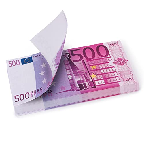 EIGHT4TWO® 100 x € 500 Dinero Juguete - Billetes de 500 Euros Falsos al 75% Dinero Real - Billetes Euros Falsos para Jugar - Fake Money - Billetes de Juguete no es Dinero Real (100x500€ - 75%)