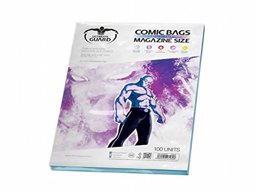 Êltimo Guardia UGD020012 - Bolsas Comic, Puede Volver a Cerrar, Revista Tamaño, 100 Piezas & Protector de Libros [Importado]