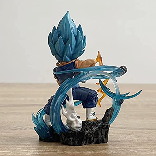 ENFILY Figuras de Dragon Ball WCF, Figura de acción Vegetto Estatua del pelo 10 cm/3,9 pulgadas Azul Escena Animada Figura Figura Modelo de juguete Colecciones