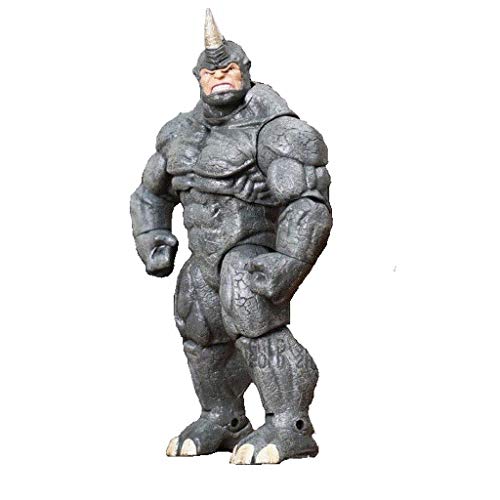 ENFILY Marvel Spider-Man Rhino Man Estatua Anime Dibujos Animados Modelo Colección Decoración 20 cm