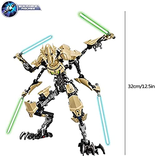 ENFILY Star Wars General Grievous Anime Action Figures 32cm Black Series and Imperial General Grievous Star Wars Lightsaber Stormtrooper Mobile Statue Model Gift Toy