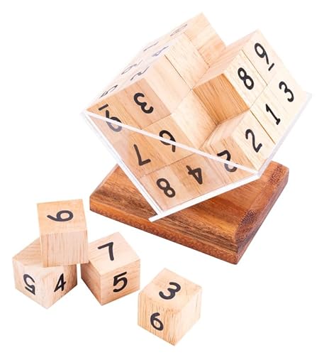 Engelhart - 350400 - Sudoku en Cubos - Rompecabezas de Madera de Nivel difícil - 27 Piezas - solución Dentro del Juego – 1 Jugador