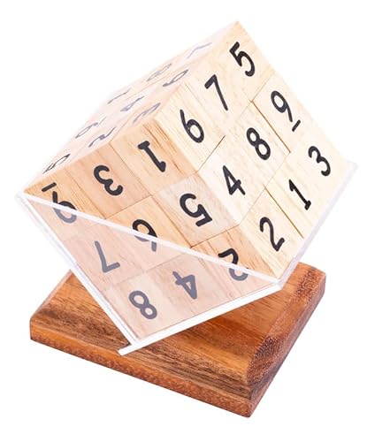 Engelhart - 350400 - Sudoku en Cubos - Rompecabezas de Madera de Nivel difícil - 27 Piezas - solución Dentro del Juego – 1 Jugador