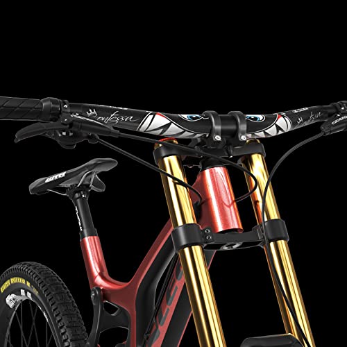 ENLEE Un par de pegatinas para bicicleta de montaña, protector de marco de bicicleta para manivelas/manillar de bicicleta (para manillar/negro)