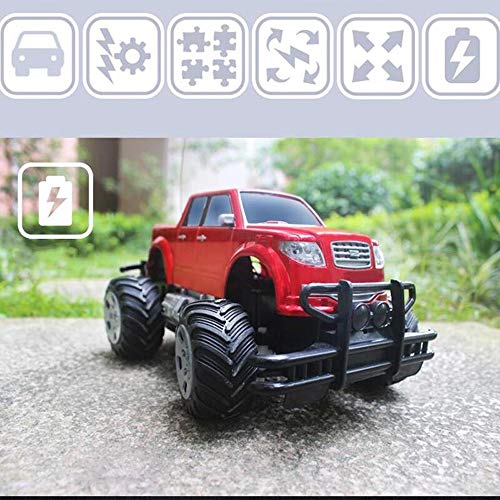 ERNP Mini RC Cars 4WD Vehículo de Alta Velocidad 2.4Ghz Radio Control Remoto Off Road Racing Monster Trucks Crawlers Chariot Drifting Fast Electric Race Desert Buggy con luz LED Vision Metal Shel