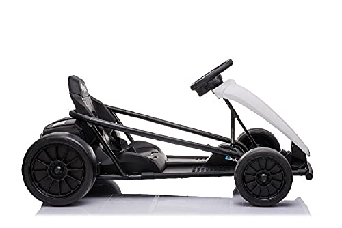 Es-Toys Kart eléctrico para niños FXI1 Blanco con función de Deriva, 5-10km/h