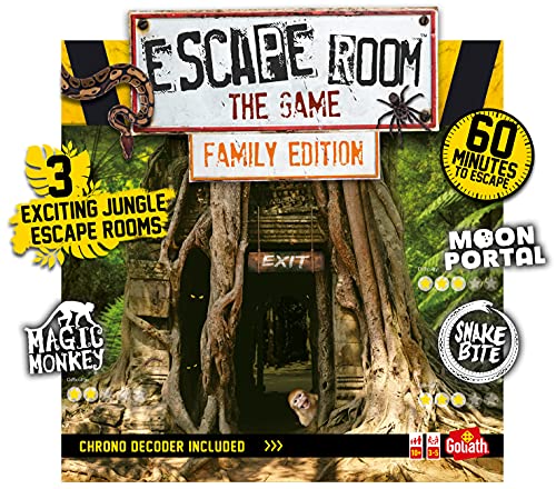 Escape Room: The Game - Edición Familiar | 3 emocionantes Salas de Escape de la Selva en tu Propia casa | Juegos Familiares | para 3-5 Jugadores | A Partir de 10 años