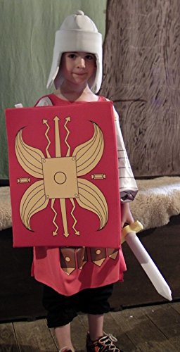 Escudo de legionario romano, normas de juguetes, de espuma recubierta de tela para jugar, sin lesionarse.