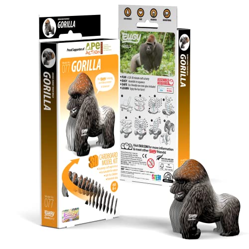 EUGY 077 Gorila. Eco-Friendly 3D Paper Puzzle