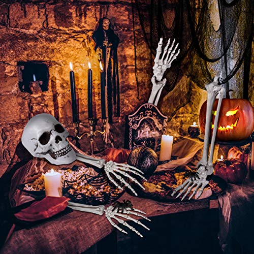 EXCEART El Esqueleto de plástico de Cuerpo Completo para Halloween es Duradero y liviano, fácil de Transportar y también se Puede almacenar para Uso