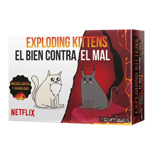 Exploding Kittens El Bien contra el Mal - Juego de Cartas en Español