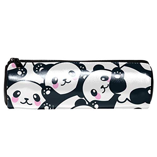 EZIOLY Panda Hands Up - Estuche para lápices de piel, monedero, bolsa de maquillaje para escuela, trabajo y oficina
