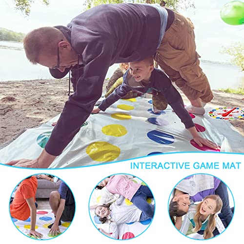 FANCYWUXI Twister Juego Twister Gigante Infantil Juegos Mesa Divertidos Juegos Habilidad Juegos De Suelo Gaming Familiar Divertidos Juegos Habilidad Adultos Niños A Partir De 6 Años para 2-4 Personas