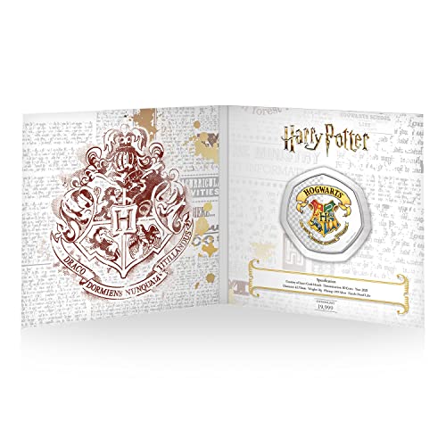 FANTASY CLUB Moneda Oficial Hogwarts Crest, Harry Potter - presentada y numerada en su Blister. Edición Limitada